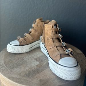 Ash Women's Rainbow Zip Buckled High Top Sneakers